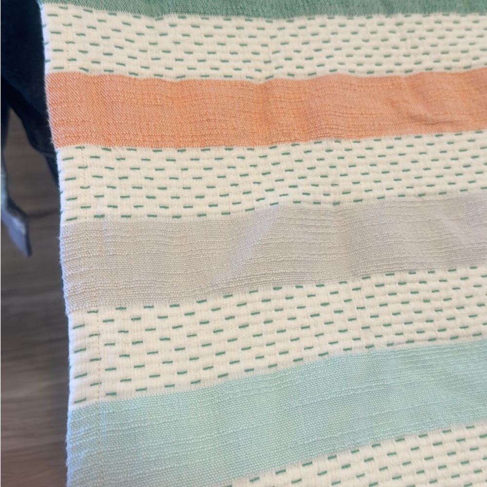 Pottery Barn Striped Crib Skirt Excellent Condition